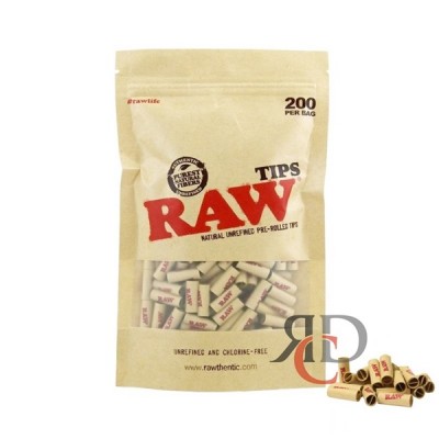 RAW TIPS PRE ROLL IN BAG 200ct/ BAG